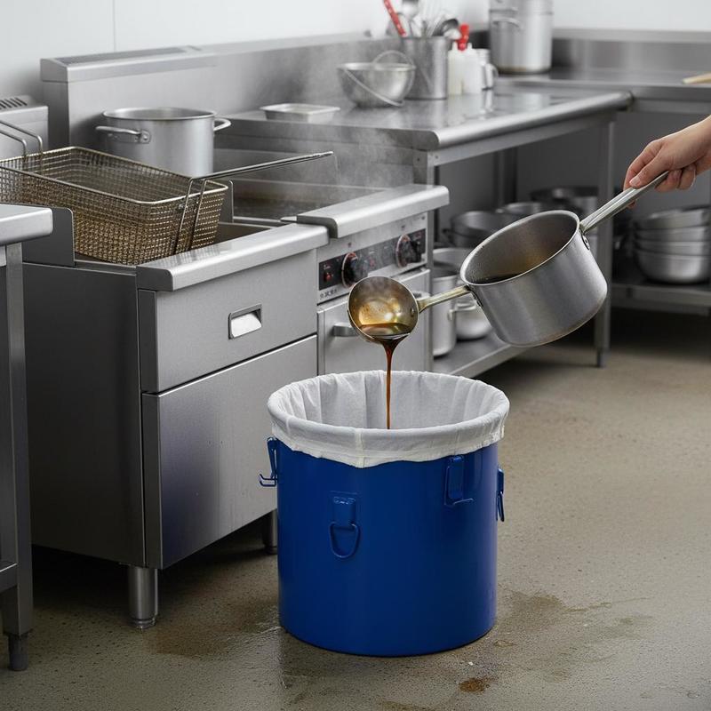 Commercial Kitchen Oil Disposal - Olieafvoercontainer van koolstofstaal, 10 gal, voor