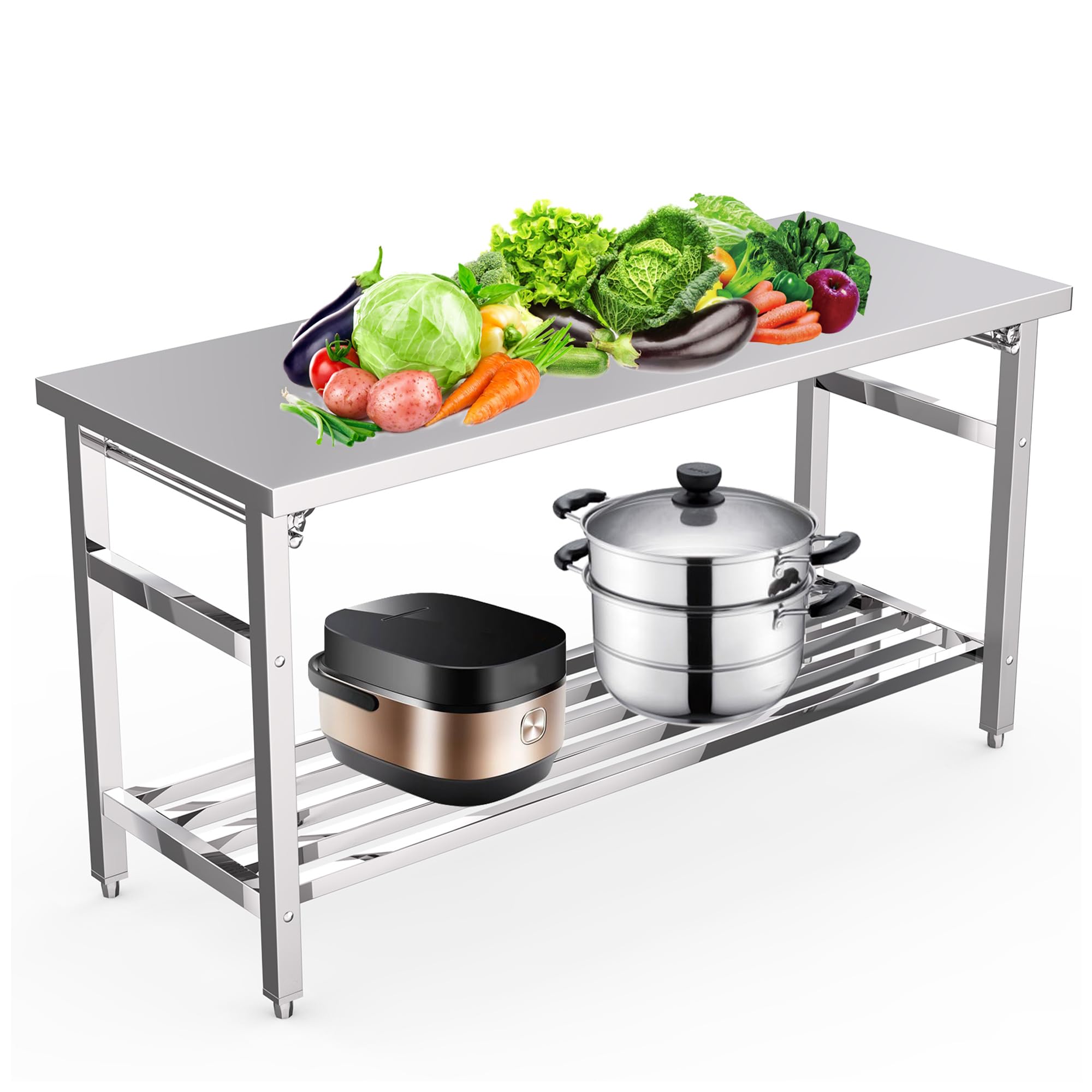 Commercial Kitchen Bench - 60*24 inch RVS voorbereidings- en werktafel
