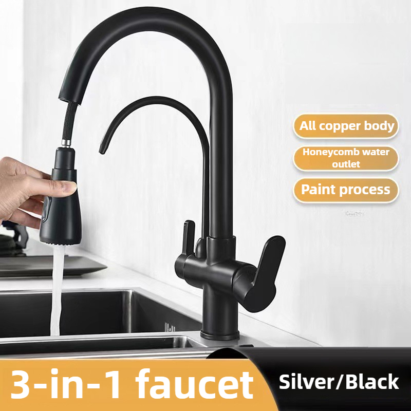 Commercial Kitchen Faucets - Commerciële keukenkraan met dubbele functie uittrekbare