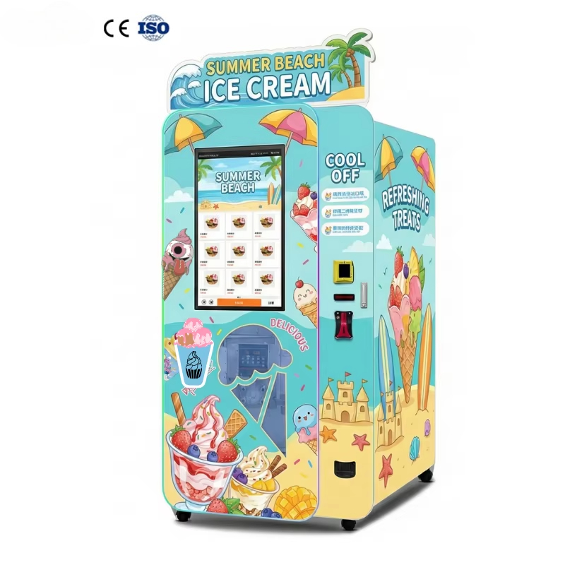 Soft Serve Ice Cream Machine - Automatische softijsautomaat met slimme touchscreen, snelle