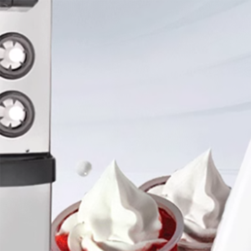 Soft Serve Ice Cream Machine - Volautomatische commerciële soft-serve ijsmachine, ijspoeder, dubbele