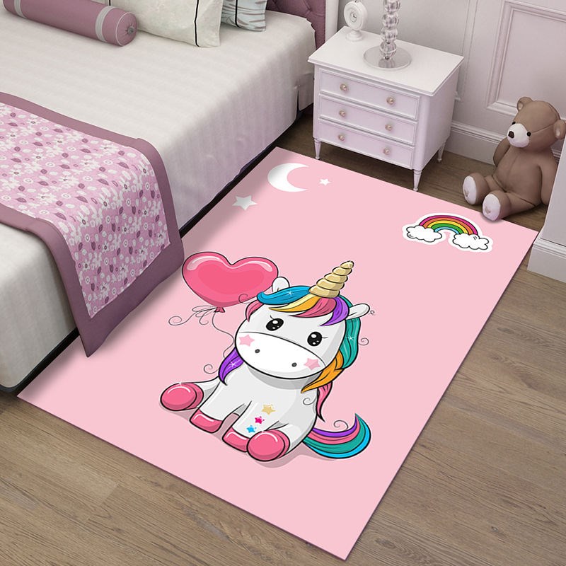Commercial Kitchen Mats - Roze Cartoon Eenhoorn Patroon Tapijt Meisje