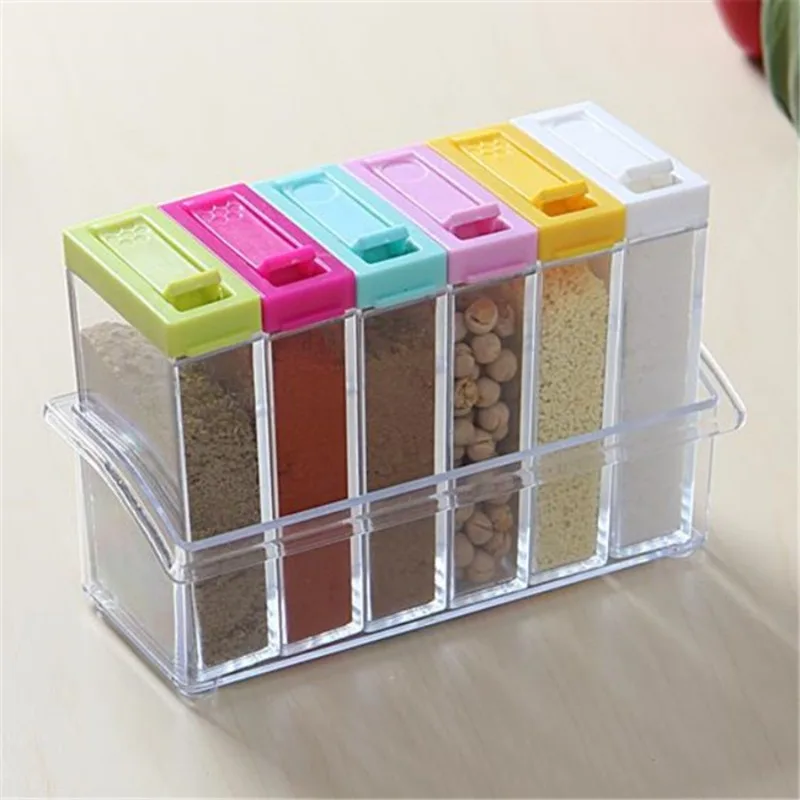 Commercial Kitchen Items - Transparante Kruiden Zes Raster Kruidendoos Zesdelige