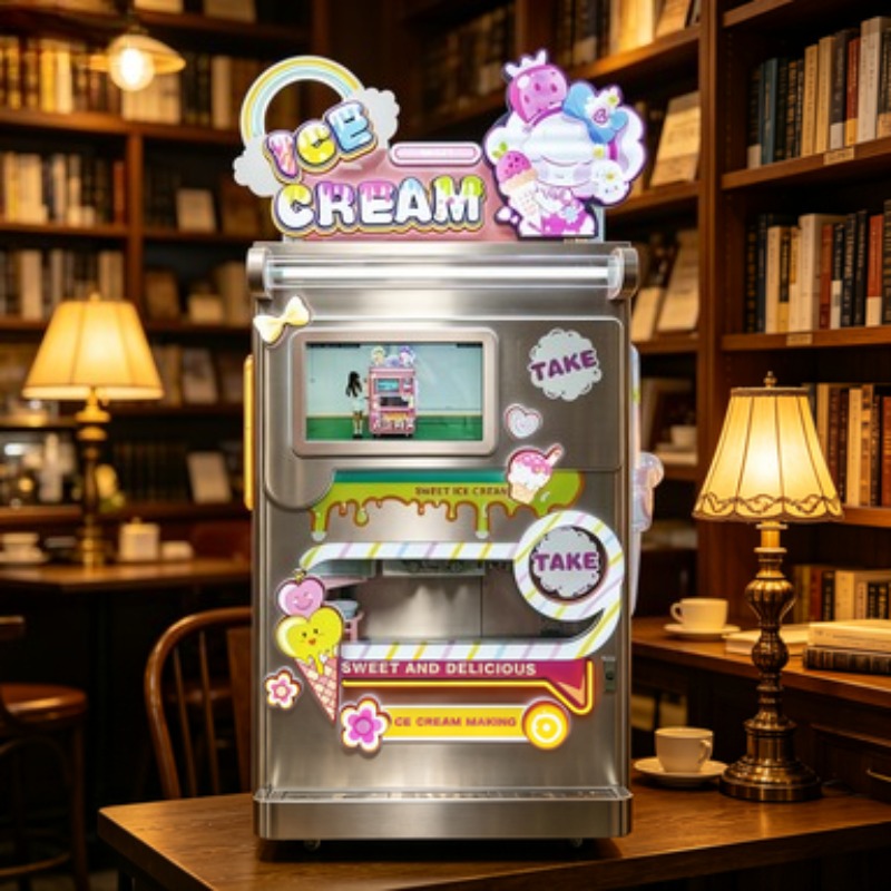 Soft Serve Ice Cream Machine - Commerciële gelatomachine van roestvrij staal, batchvriezer,