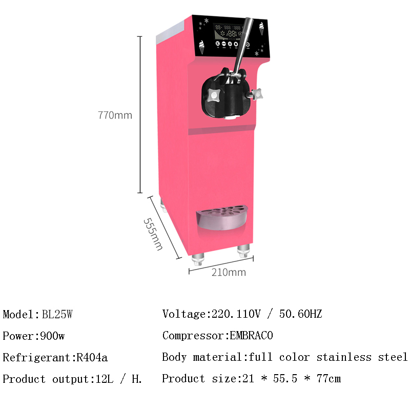 Automatische enkelkopse gebrui - Soft Serve Ice Cream Machine recensie en prijs