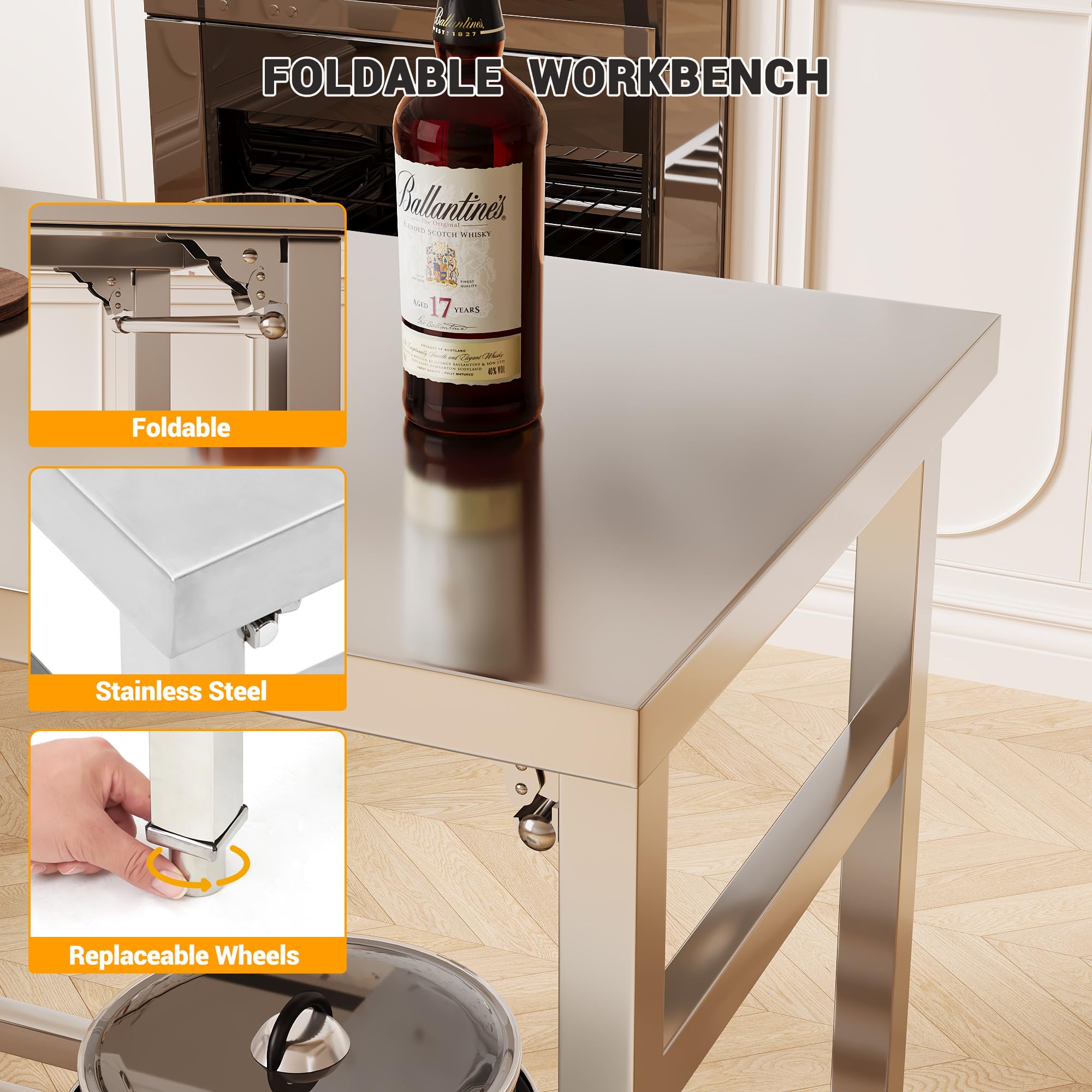60*24 inch RVS voorbereidings- - Commercial Kitchen Bench recensie en prijs