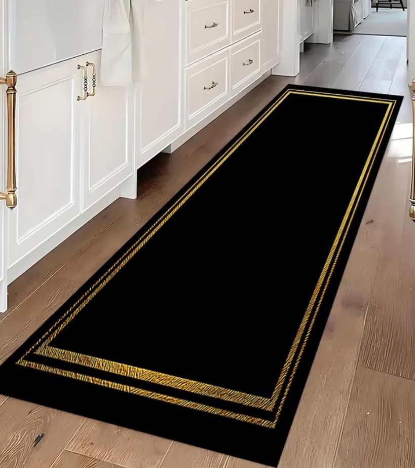 Luxe zwart gouden Grieks sleut - Commercial Kitchen Mats recensie en prijs
