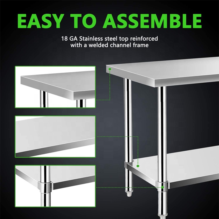 Verstelbare hoogte werktafel/w - Commercial Kitchen Bench recensie en prijs