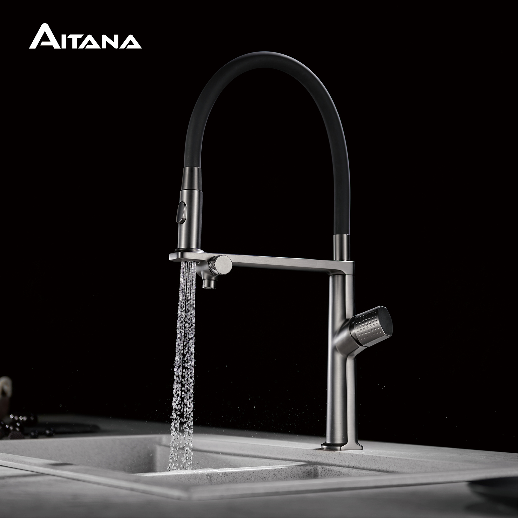 Luxe gunmetal grijze messing k - Commercial Kitchen Faucets recensie en prijs